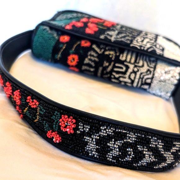 Staud Black Patchwork Muti-pattern Tommy Beaded Bag - Picture 8 of 15